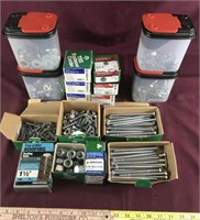 Assortment Of Bolts, Screws & Nails