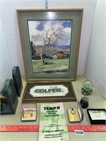 Golf lot bookends money clip pictures