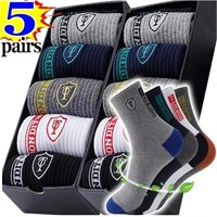 5Pairs Breathable Cotton Sports socks