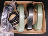 4 telephone handset receivers, Western Electric,