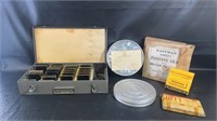 Vintage slides, 1966 film reels, jiffy slide