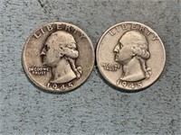 1945 and 1945S Washington quarters