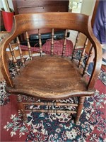 Antique Saloon Style Captain Chair (2)