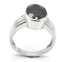 Silver Black Spinel(6.9ct) Ring