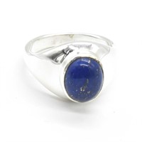 Silver Lapis(4.35ct) Ring