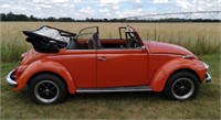 1971 Volkswagen Beetle,convertible orange