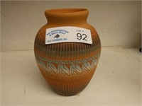 Signed Indian Pottery Vase