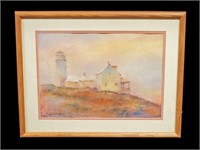 VINTAGE RT FERRELL LIGHTHOUSE FRAMED PRINT