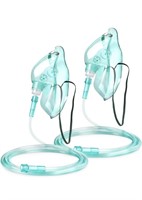 2 Pack Oxygen Mask for Face Adult with 6.6' Tube