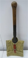 Vintage Military Shovel Old Trench Tool w Case