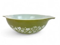 Vintage Pyrex 4QT Spring Blossom Green Daisy Bowl