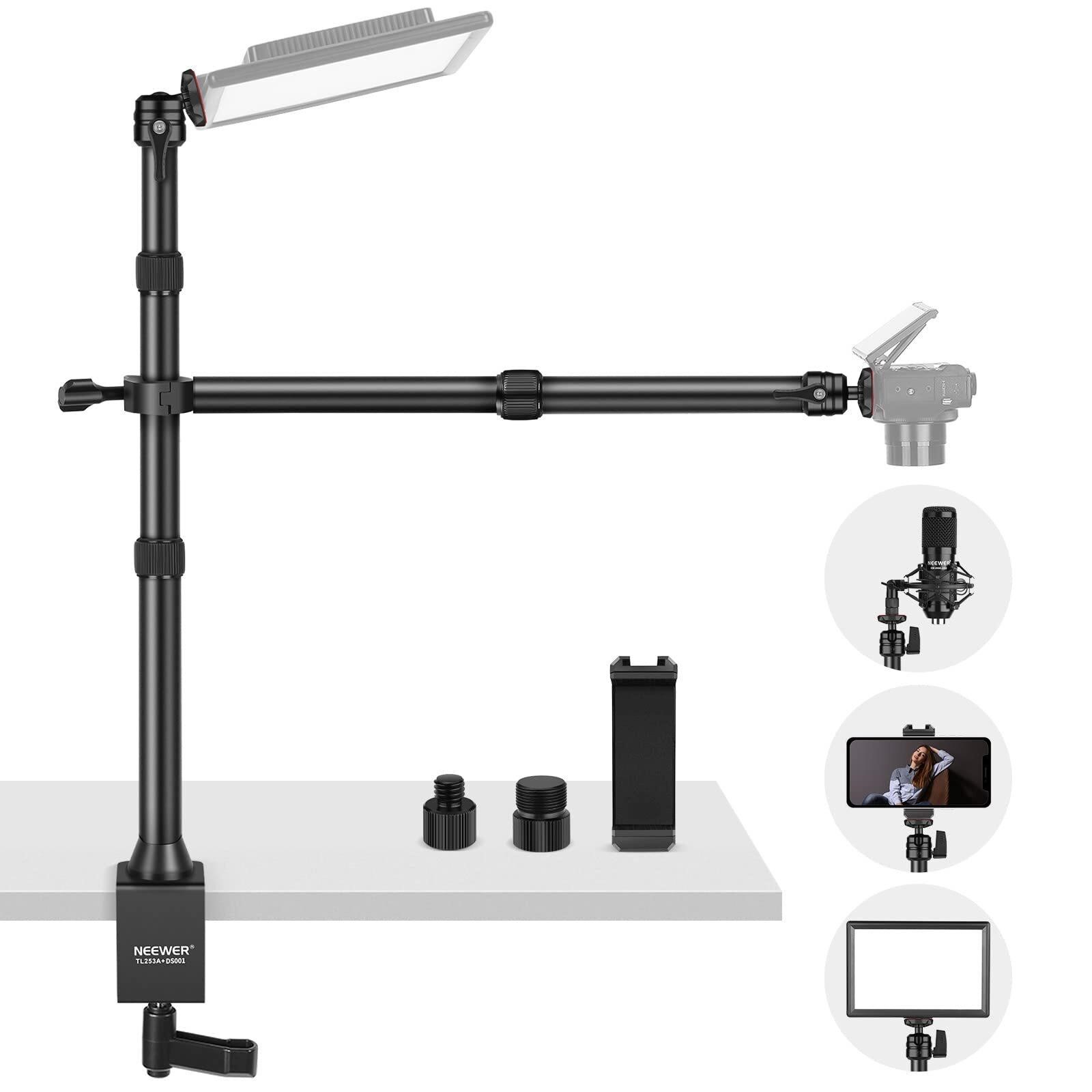 NEEWER Tabletop Overhead Camera Mount Stand with 2