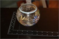 Hand painted cracked glass-style candle votive