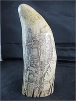 Scrimshaw Whale Tooth