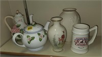 Teapots, Lenox Vases, & Dorney Park Mug