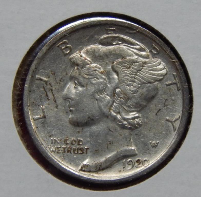 1920 S Mercury Silver Dime