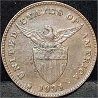 1931-S US Philippines Large Centavo Coin