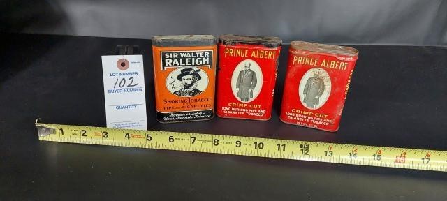 3 Tobacco Tins