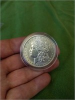 1885 Morgan silver dollar