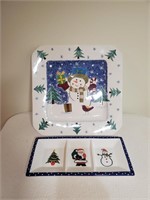 Holiday Serving Plate and Candy Dish