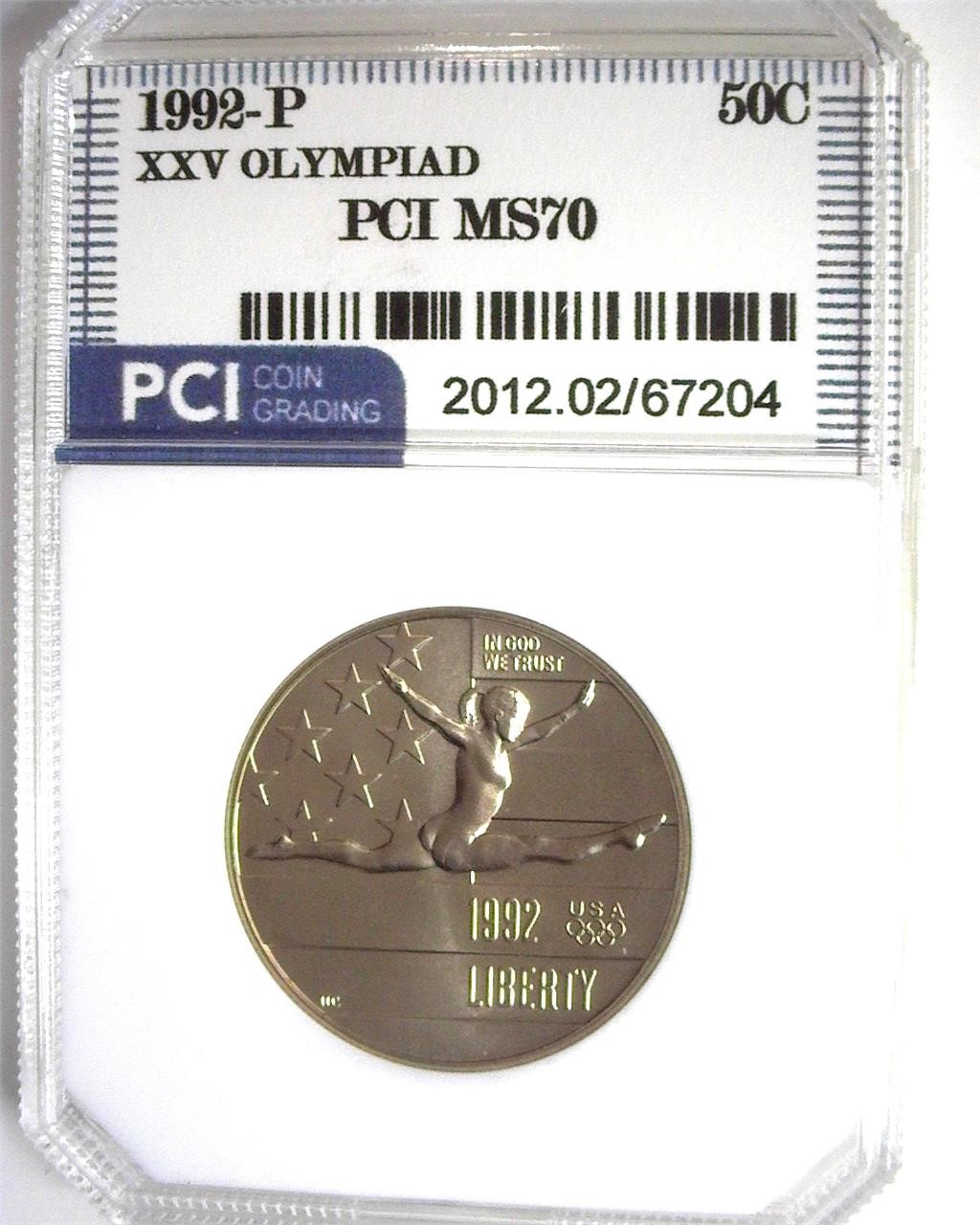 1992-P 50c Olympic MS70 LISTS $55