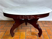 Vintage Victorian Style Marble Top Coffee Table