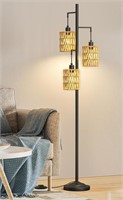 CNXIN 3-Lights Rattan Floor Lamps