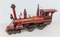 Decorative Large Train Locomotive Wood & Metal