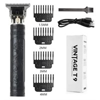 Black  Vintage style T9 USB Electric Hair Clipper