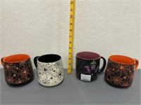 Lot of 4 Halloween Disney Mugs