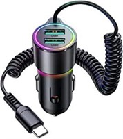 Car Charger with USB C Cable