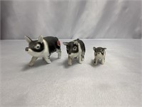 VINTAGE SET OF BONE CHINA MINI PIGS