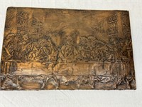 Copper Etched Last Supper by RJ Harp.  Mounted on