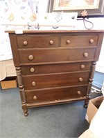 ANTIQUE AMERICAN ROPE TWIST CHEST OF DRAWERS