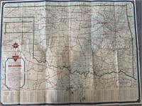 VTG 1930S CONOCO TRAVEL BUREAU MAP
