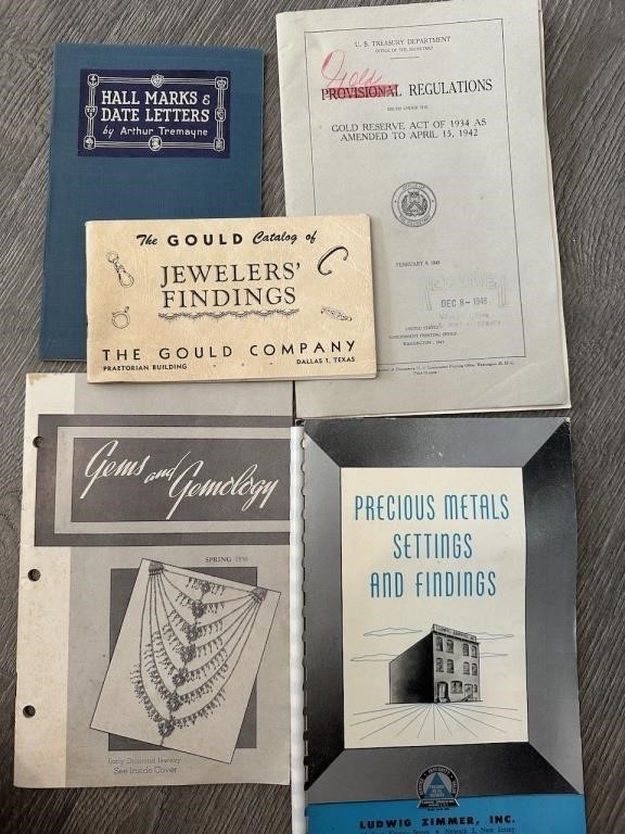 LOT OF 5 VTG JEWELRY EPHEMERA ITEMS