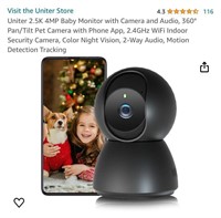 Uniter 2.5K 4MP Baby Monitor with Camera