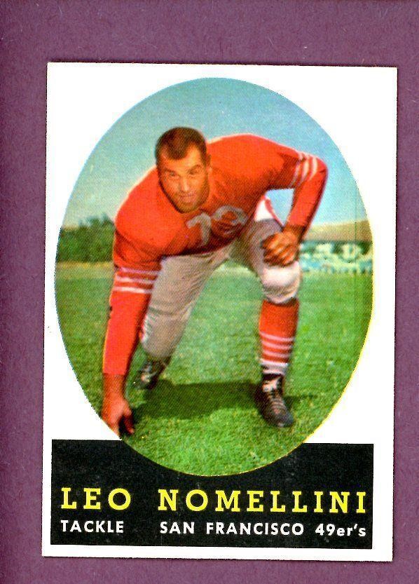 1958 TOPPS FOOTBALL #89 LEO NOMELLINI -EXMT+ 49ers