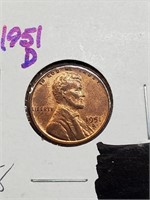 BU 1951-D Wheat Penny