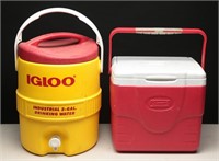 Coleman 9 Qt Cooler & Igloo 2-Gal. Water Cooler