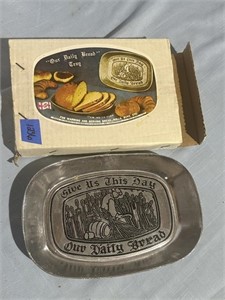 Vintage Metal Bread Tray