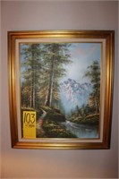 framed painting marked Morall