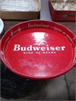 Budweiser Beer metal tray