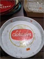 Schafer Beer metal tray, some rust