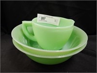 (3) Jadeite Glassware