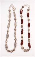 925 Labradorite & Garnet Necklaces