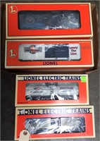 O-GAUGE. LIONEL MIXED LOT OF 4 FREIGHT CARS.