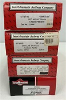 Four InterMountain HO Scale Rail Cars