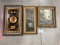 Ornate Frames with Vintage Prints,