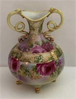 Nippon Double Handle Vase 8”